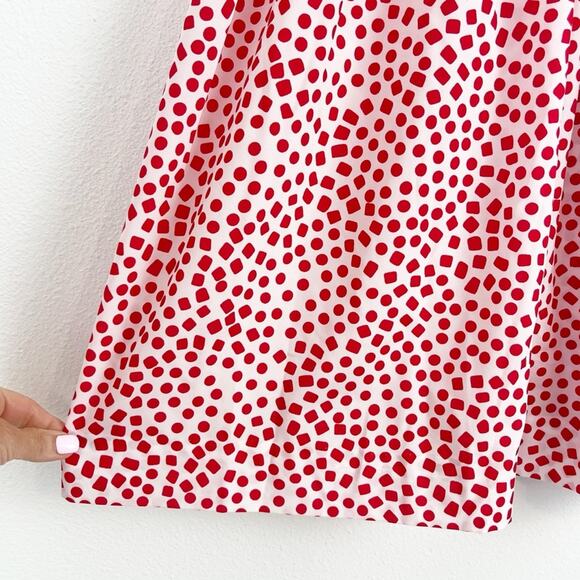 Vintage Midi Skirt 80s Polka Dot Pleated Flat Waistband Full A Line 1980s Flowy - Picture 5 of 10